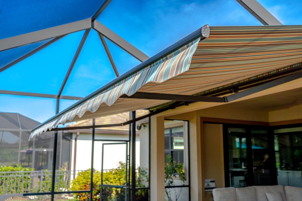 retractable awning and florida birdcage
